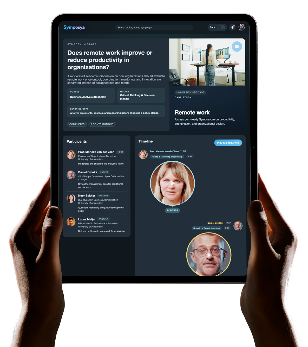 Symposya structured interview portal